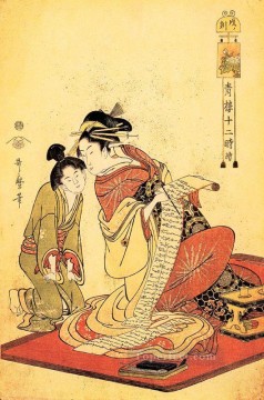 la hora del dragón Kitagawa Utamaro Ukiyo e Bijin ga Pinturas al óleo